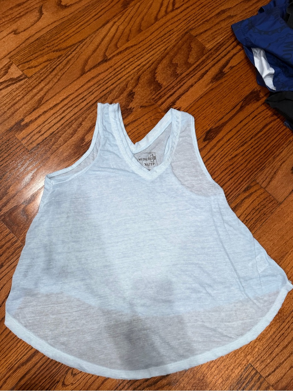 Free People We The Free Pale Blue V-Neck Tank